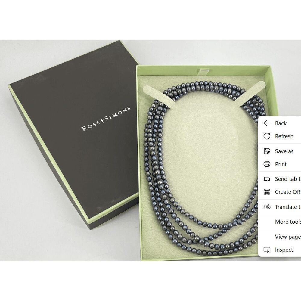Ross & Simons 7-8mm Black Cultured Pearl Endless Necklace. 80"